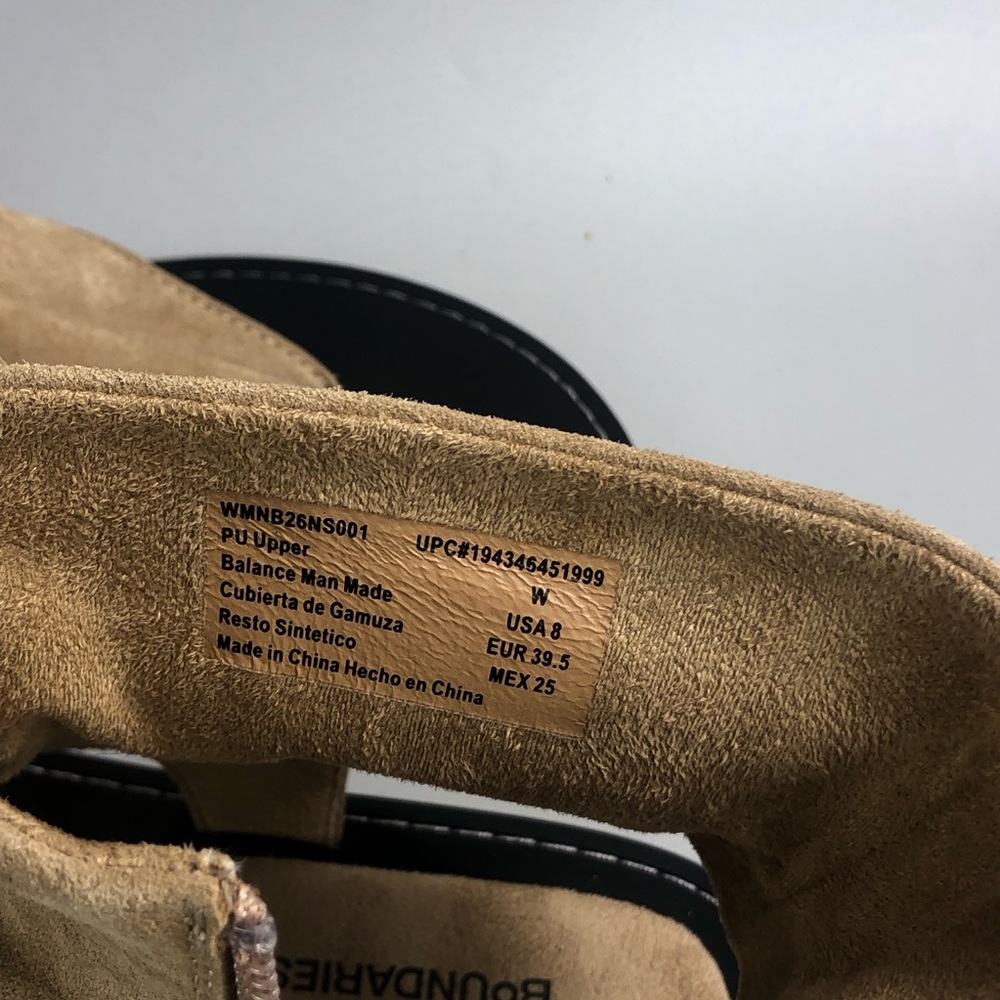 No Boundaries Tan Suede Zip-Back Thong Sandals - Picture 7 of 8
